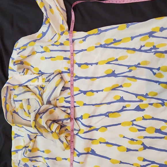JINY p***ywillow printed blouse  with neck tie size small - Picture 8 of 9